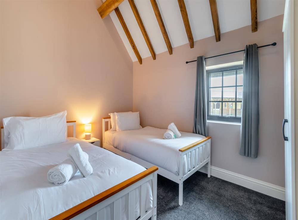 Twin bedroom at Burrow Hill Farm Barn C in Corley, Warwickshire