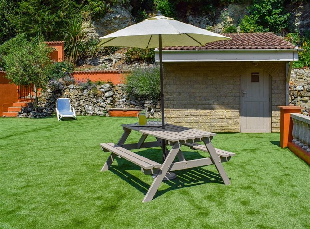 Large enclosed garden at Burwyns in Ventnor, Isle of Wight