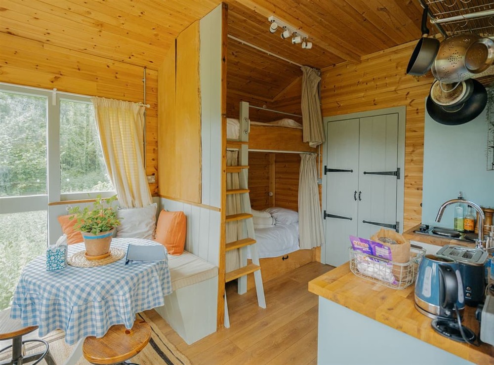 Interior at Bustard Hut in Cholderton, near Salisbury, Hampshire