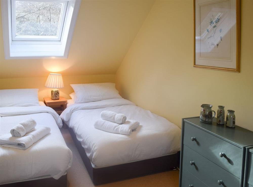 Twin bedroom at But ’n Ben in Nr Craignure, Isle of Mull., Great Britain