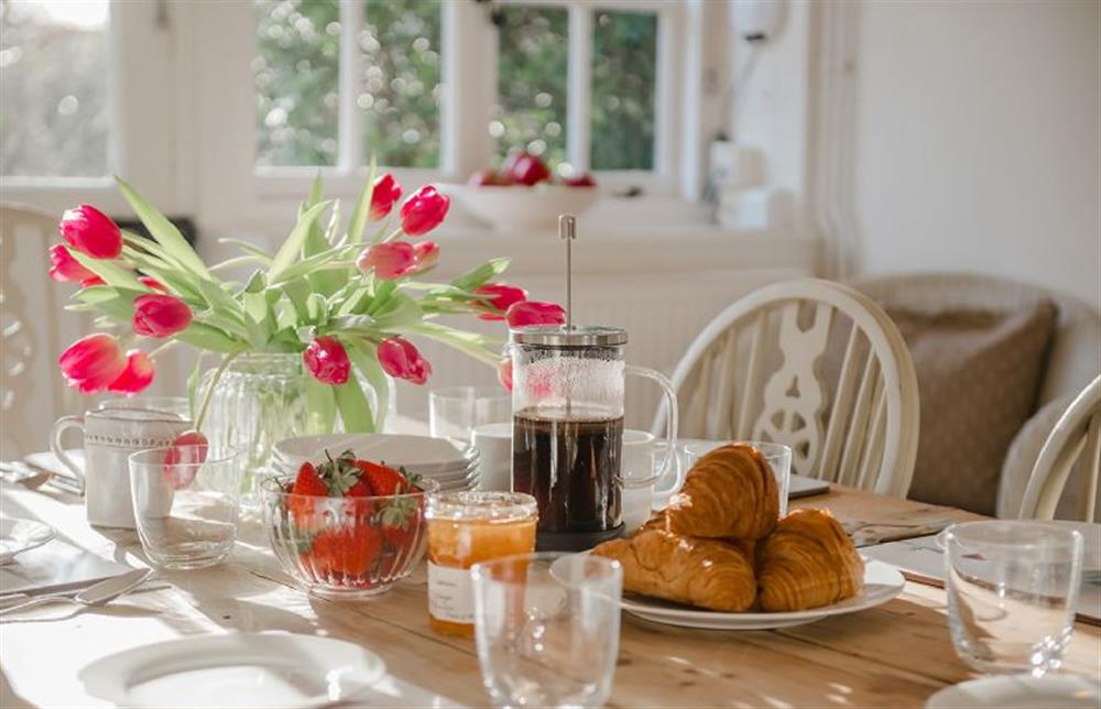 Dining table with seating for six