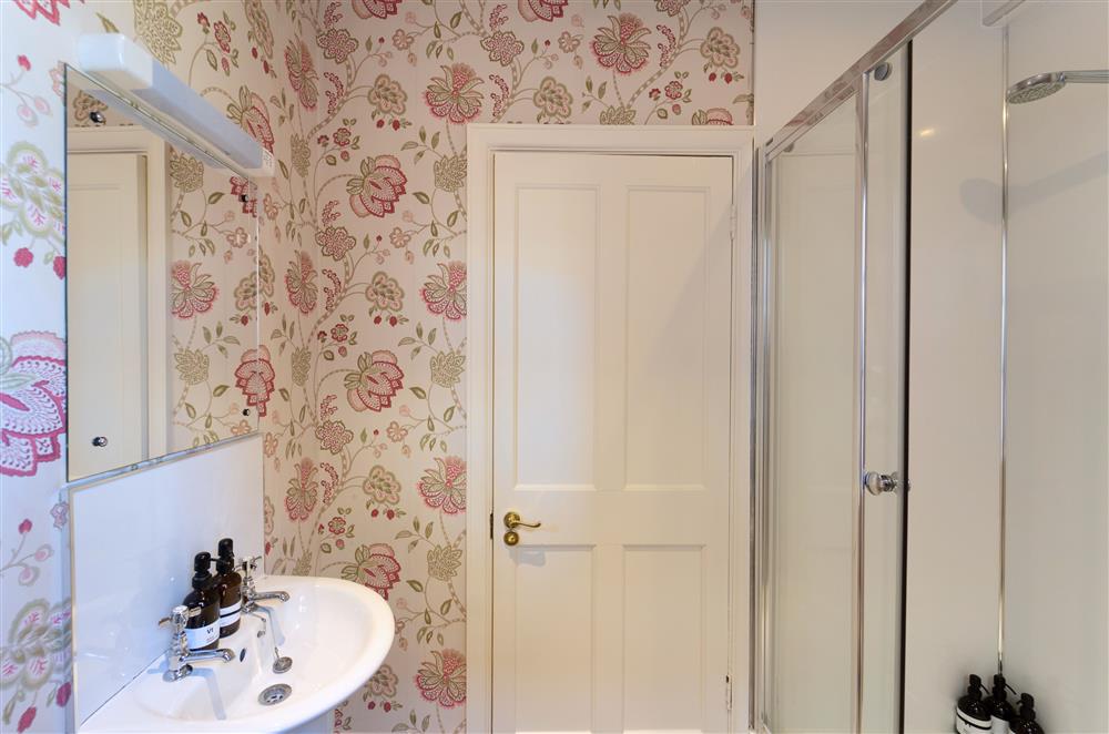 En-suite shower room at Butley Priory Farmhouse, Woodbridge