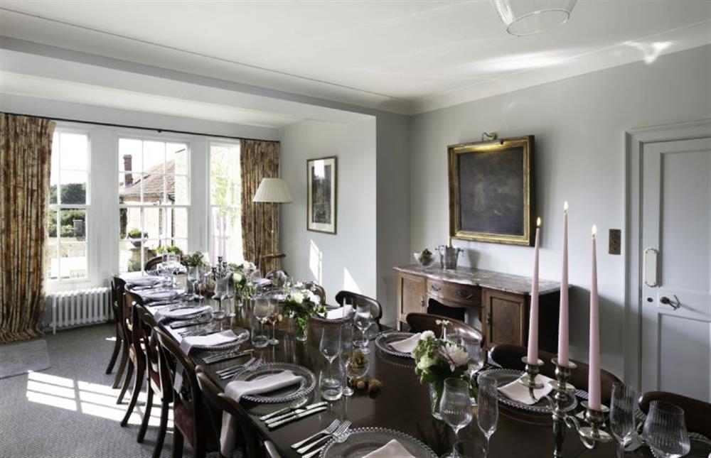 The dining room at Butley Priory Farmhouse, Woodbridge