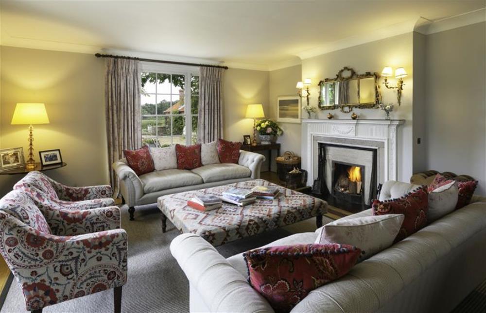 The drawing room  at Butley Priory Farmhouse, Woodbridge