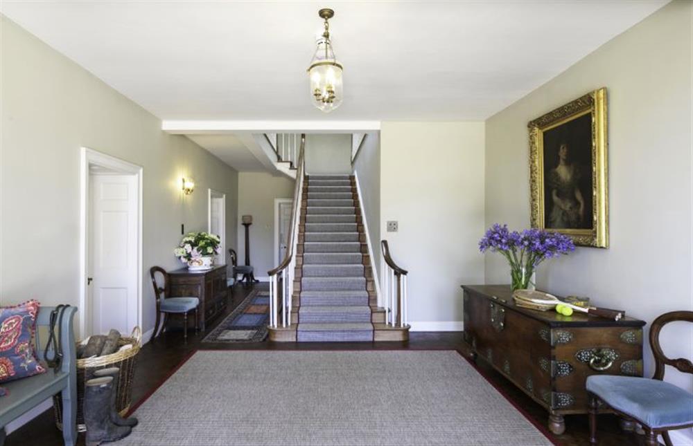 The welcoming entrance hall  at Butley Priory Farmhouse, Woodbridge