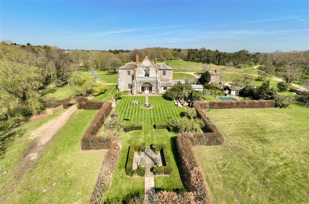 Rear gardens at Butley Priory, Woodbridge, Suffolk at Butley Priory, Woodbridge