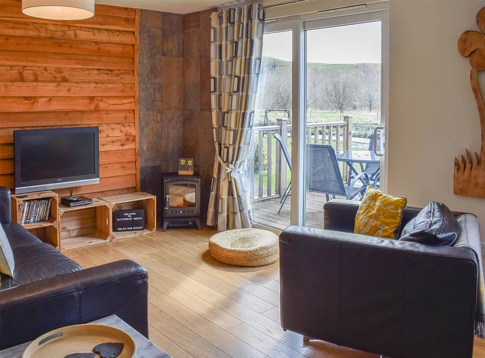 Living area at Buttercup Bothy in Glendevon, Clackmannanshire