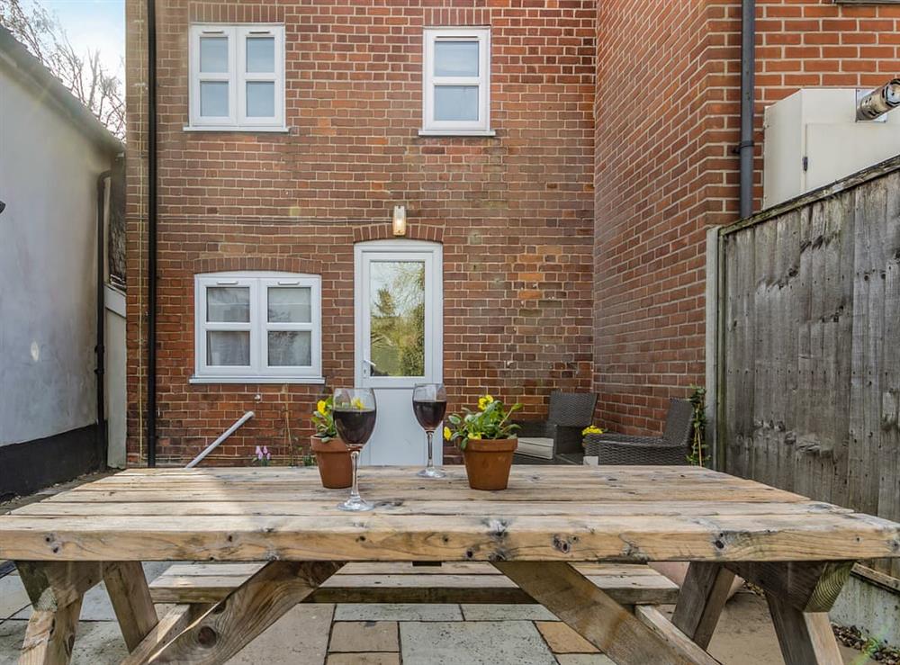 Terrace at Buttercup Cottage in Old Buckenham, Norfolk