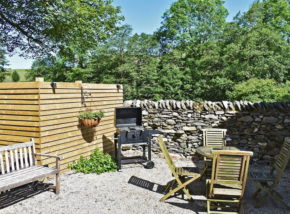 Peaceful sitting-out-area at Butterfly Cottage in Kendal, Cumbria