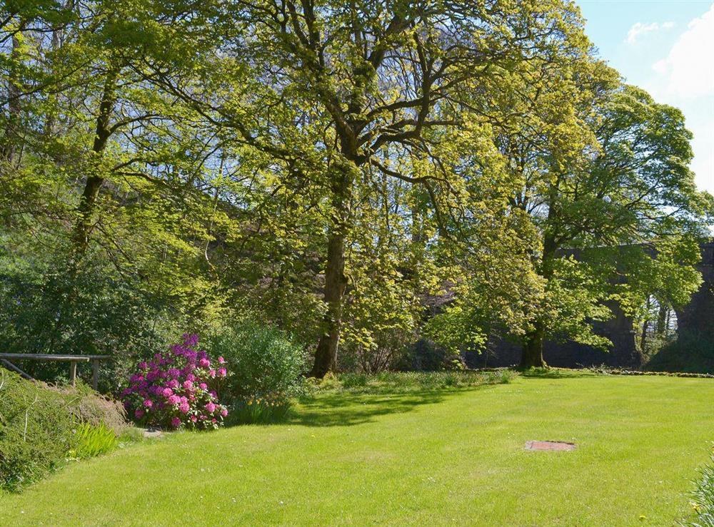 Spacious shared garden and grounds at Butterfly Cottage in Kendal, Cumbria