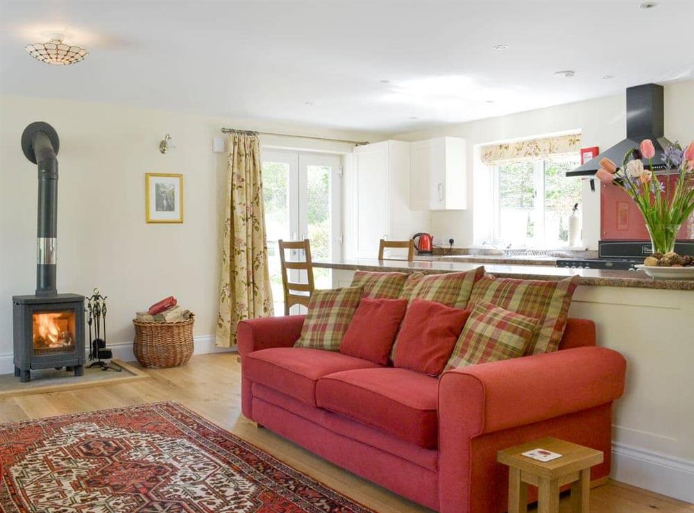 Warm and welcoming open-plan living space at Butterfly Cottage in Kendal, Cumbria