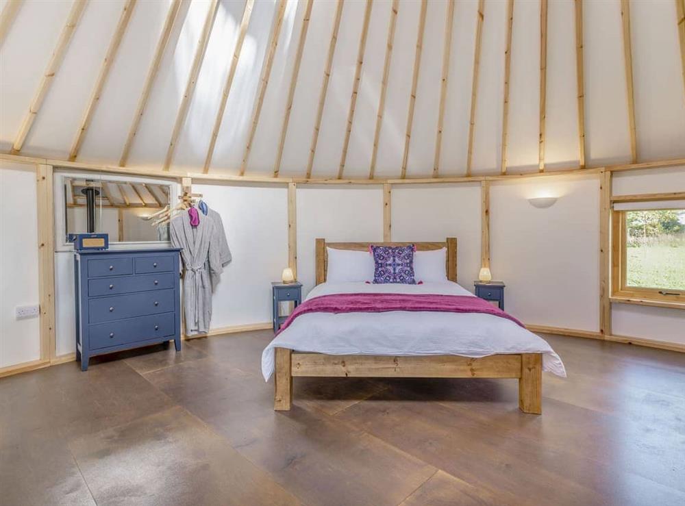 Double bedroom area at Butterfly Roundhouse in South Walsham, Norfolk