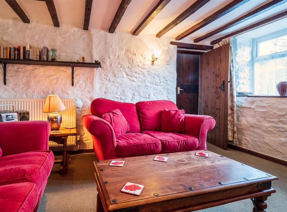 Comfortable living room at Buttermilk Cottage in Youlgreave, near Bakewell, Derbyshire