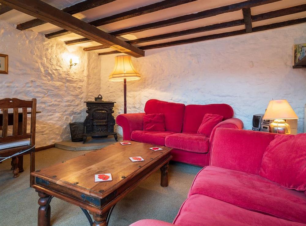 Delightful beamed living area at Buttermilk Cottage in Youlgreave, near Bakewell, Derbyshire