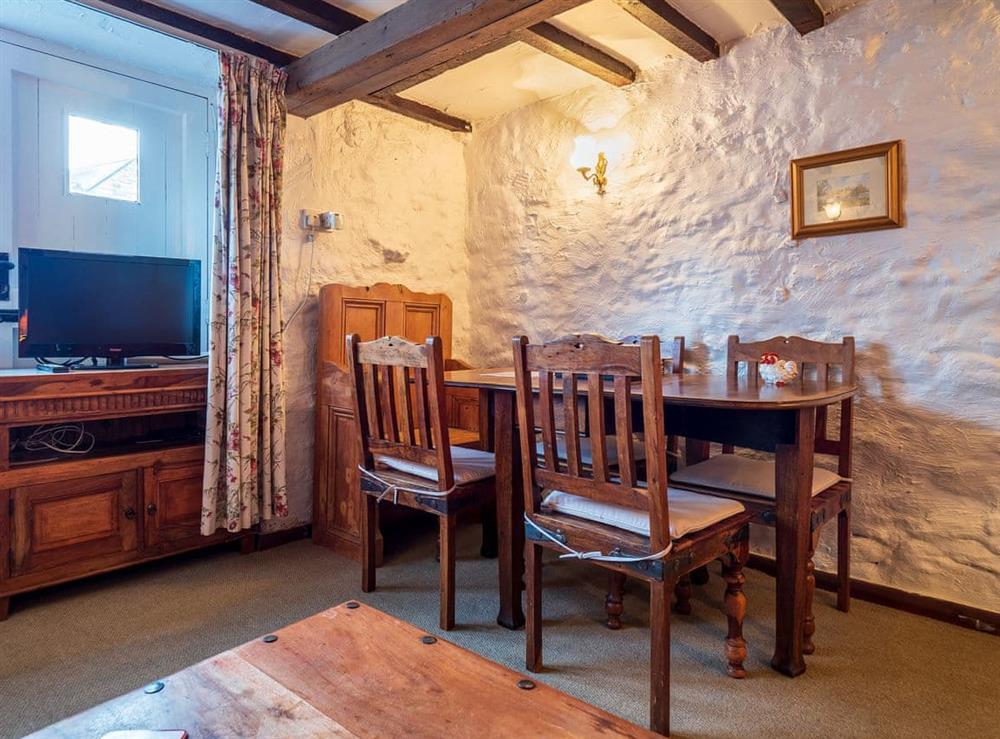 Intimate dining area at Buttermilk Cottage in Youlgreave, near Bakewell, Derbyshire