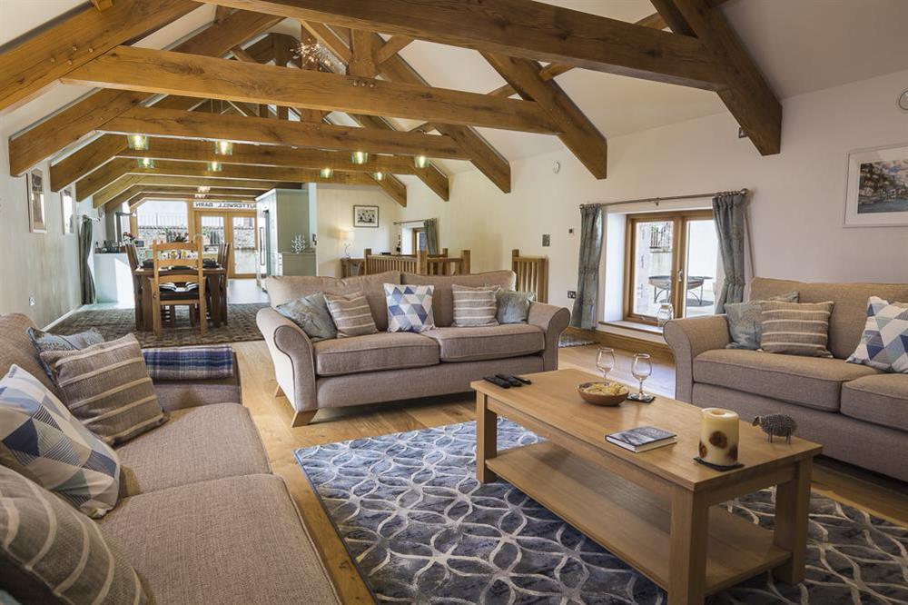 Large open plan sitting room at Butterwell Barn in , Nr Dartmouth