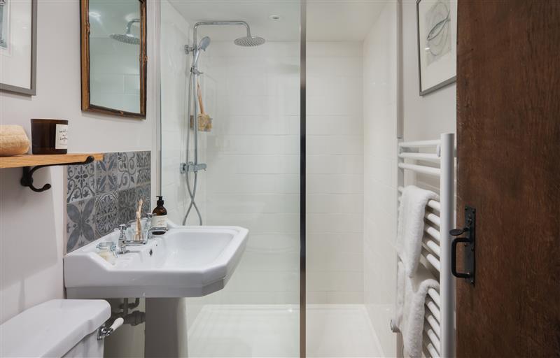 This is the bathroom at Butterwell Cottage at Collihole, Chagford