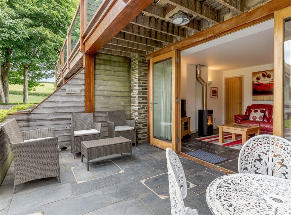 Patio at Buzzard in Dartmouth, Devon