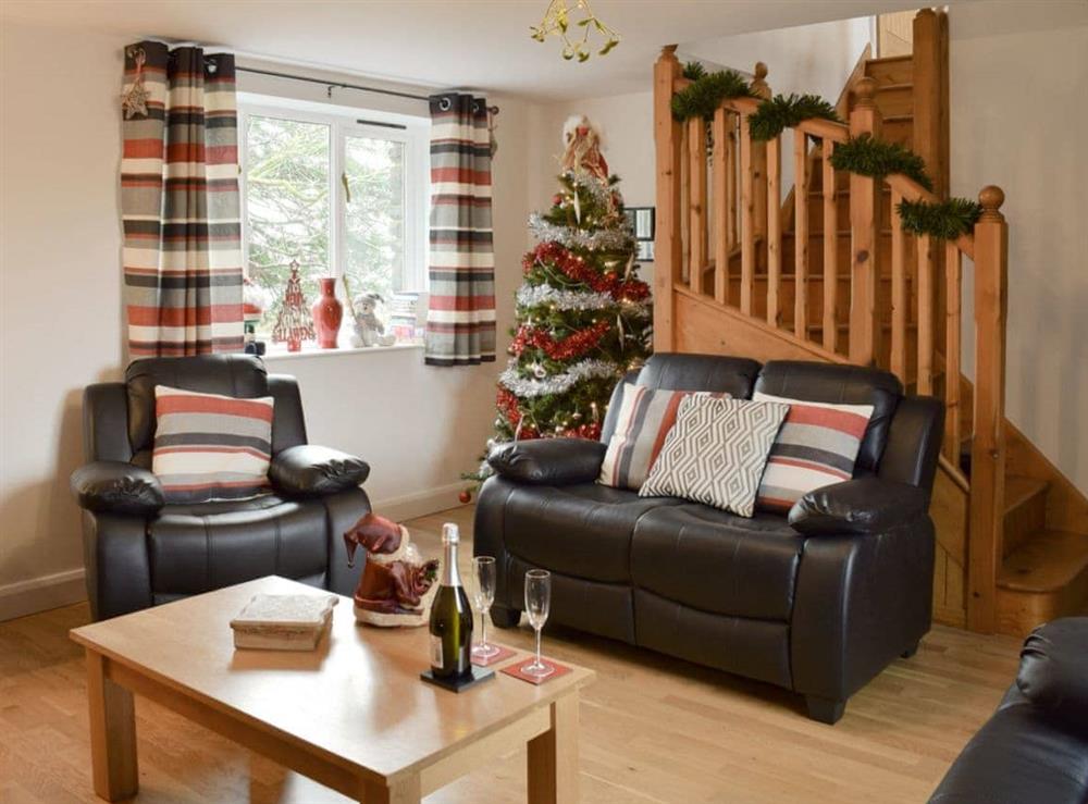Living room decorated at Christmas at Barn 3, 