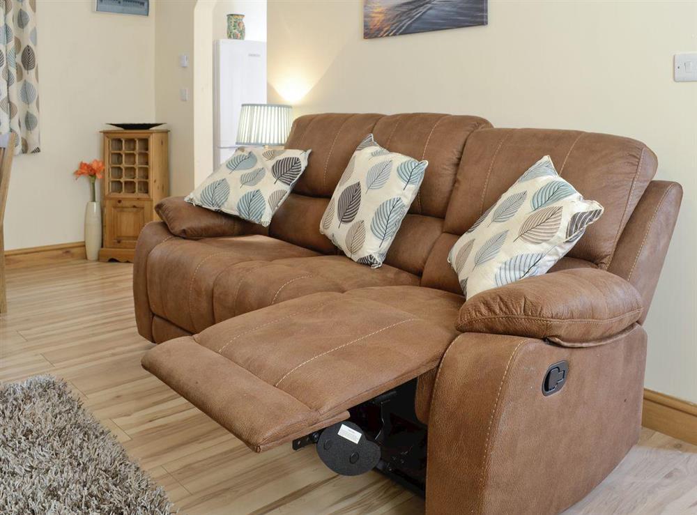 Comfy semi-reclining sofa