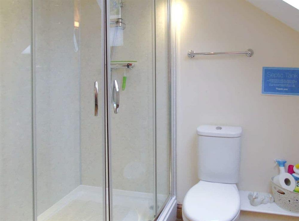 Shower room at Ysgubor Uchaf, 