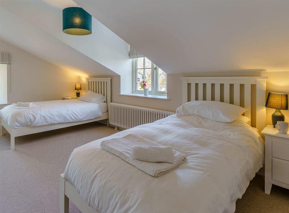 Twin bedroom at Bwlchsais in Glandwr, near Cardigan, Pembrokeshire, Dyfed