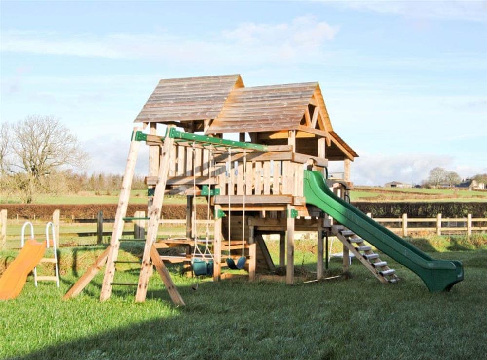 Children’s play area at Bwthyn Celyn in Ystrad Meurig, Ceredigion., Dyfed