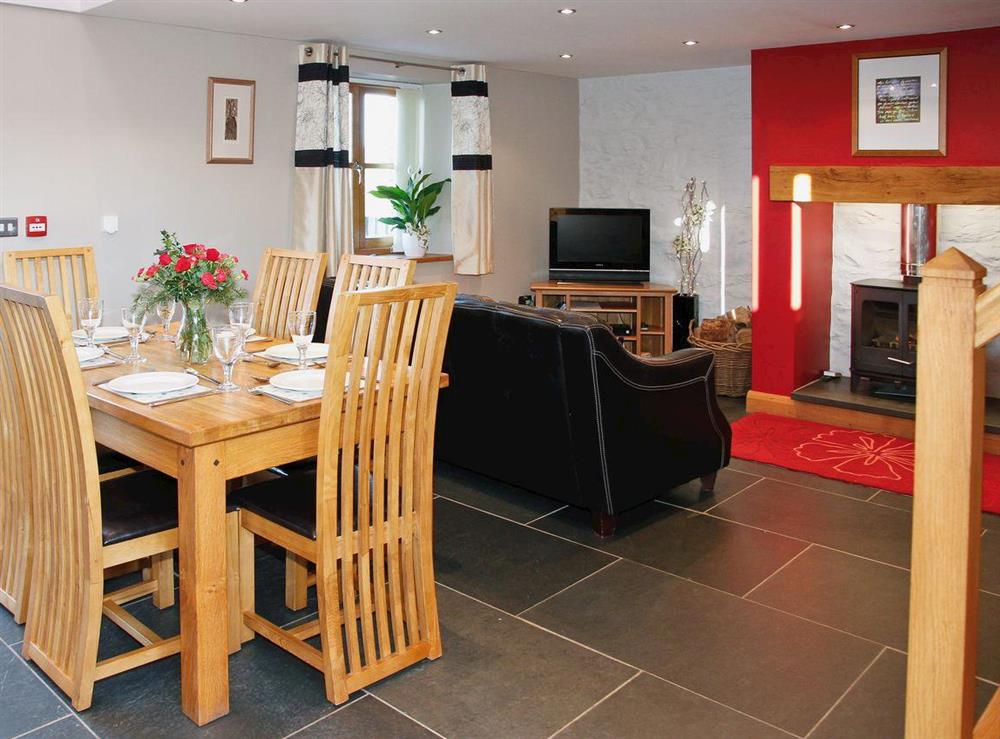 Living room and dining area at Bwthyn Derwen in Ystrad Meurig, Ceredigion., Dyfed