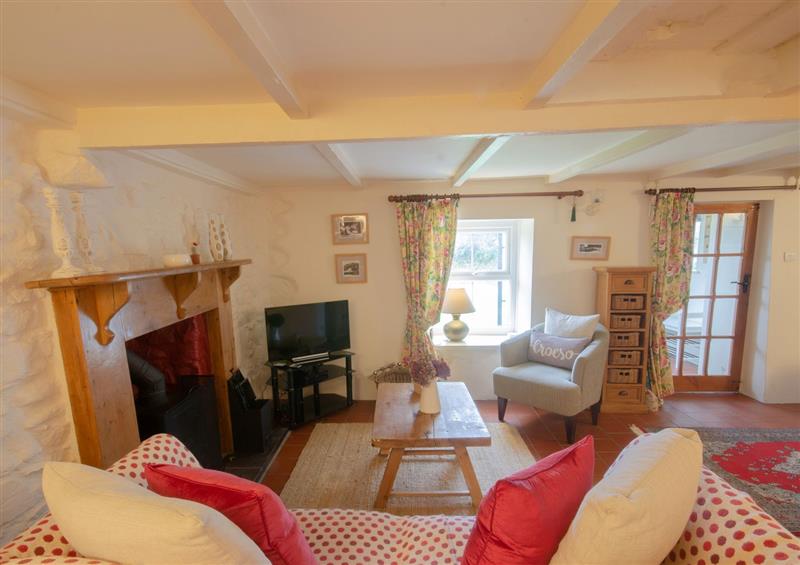 Relax in the living area at Bwthyn Gynon, Trefasser