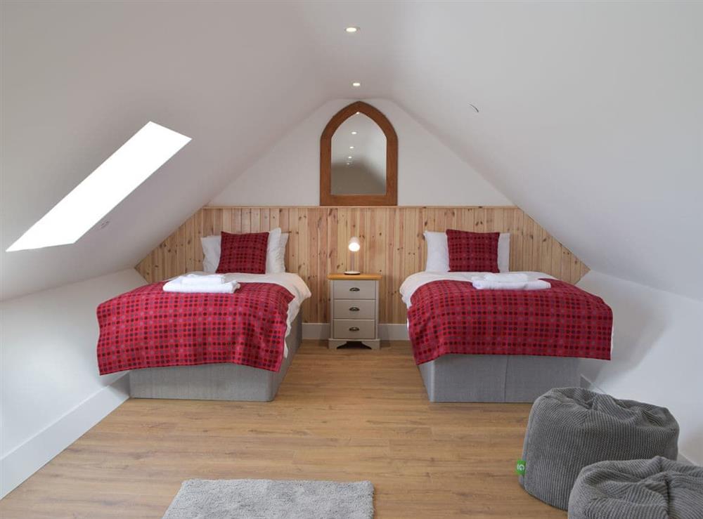 Twin bedroom at Bwthyn Y Bugail in Abercych, near Newcastle Emyln, Dyfed