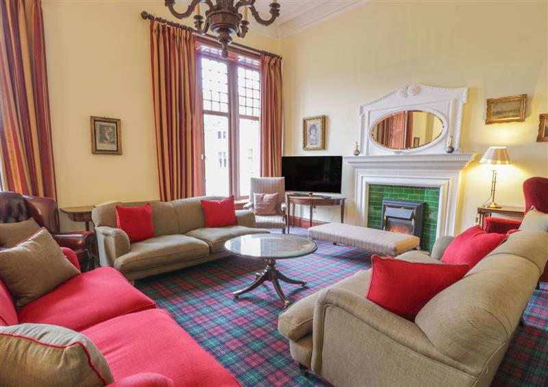 This is the living room at Bynack, Braemar