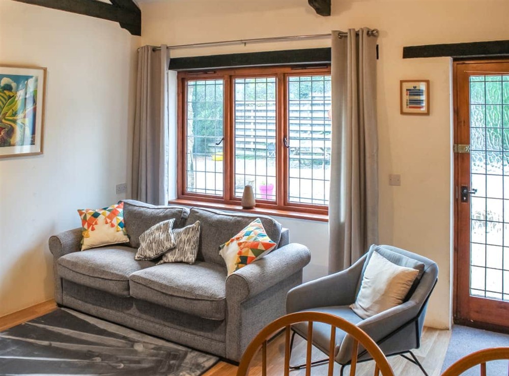 Living area at Byre Cottage in Liskeard, Cornwall