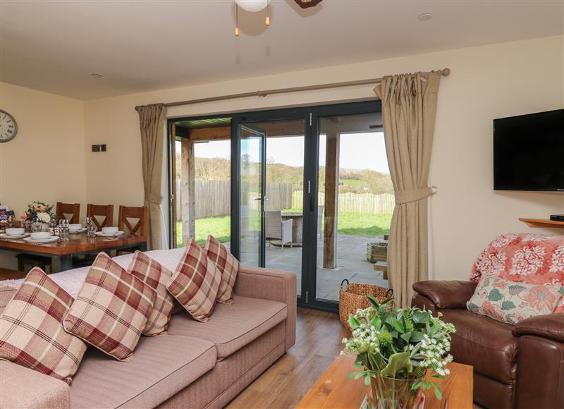 Relax in the living area at Caban Dulas, Rhayader