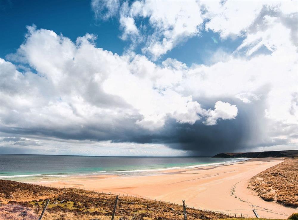 Enjoy a day at the beach and watch the ever-changing seascape at Caberfeidh in North Tolsta, near Stornoway, Isle of Lewis, Outer Hebrides, Scotland