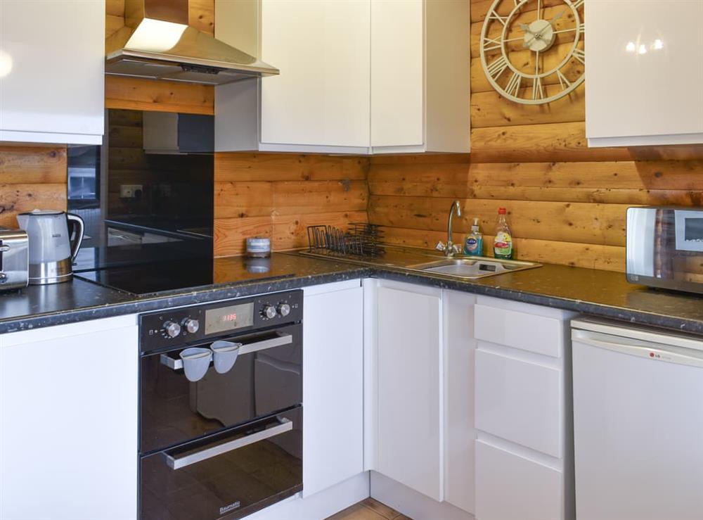 Kitchen area at Cabin 174 in Trawsfynydd, near Blaenau Ffestiniog, Gwynedd