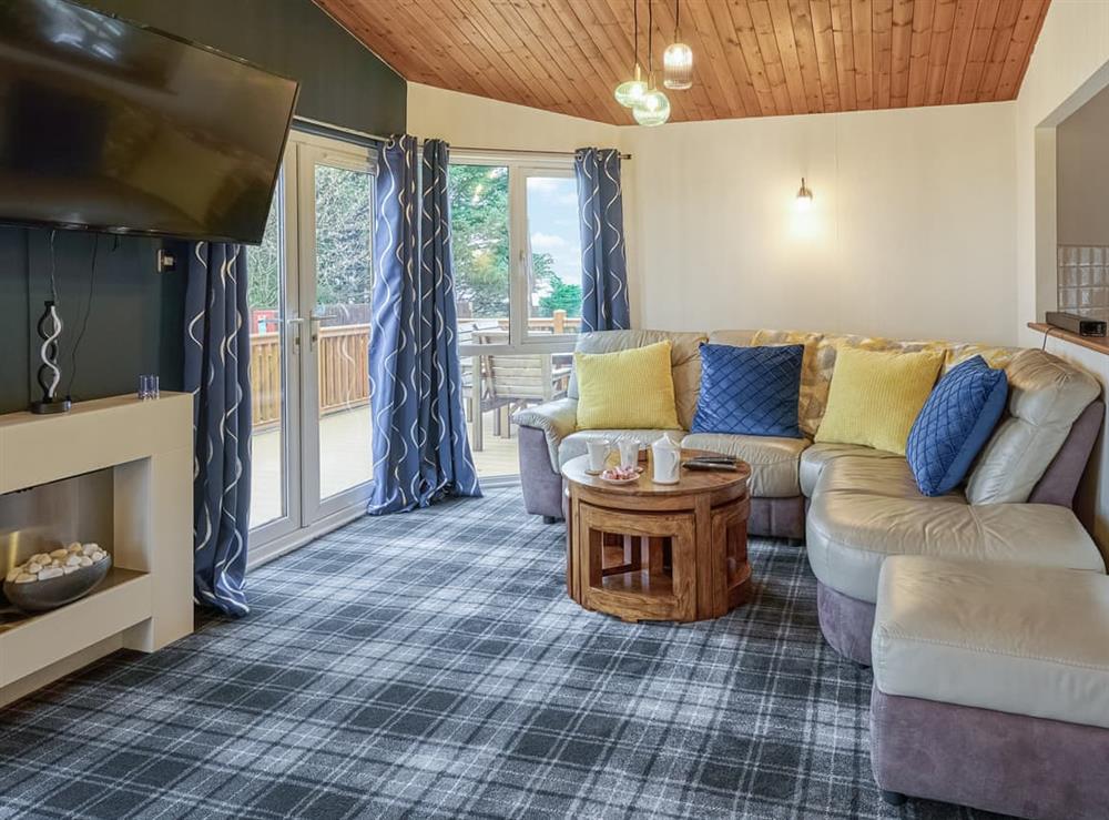 Living area at Cabin Retreat in Wemyss Bay, near Glasgow, Renfrewshire