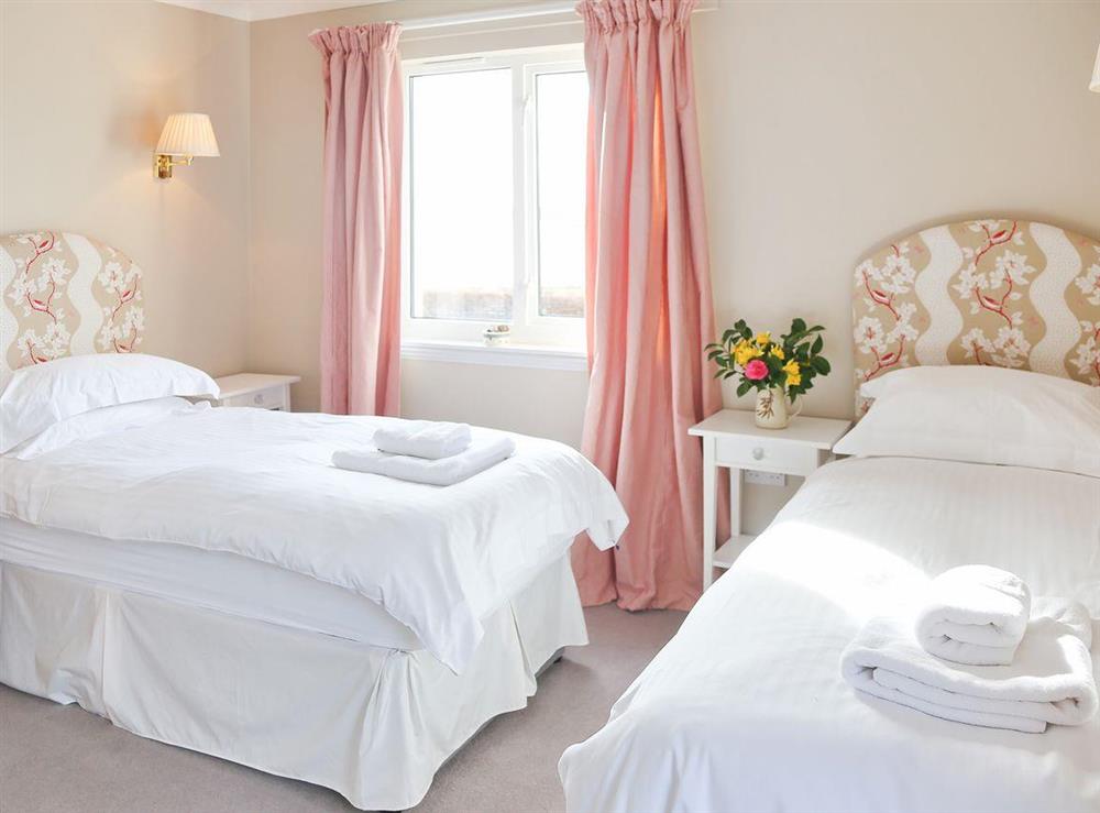 Charming twin bedded room at Caddleton Farmhouse in Ardmaddy Castle, Nr Oban, Argyll., Great Britain