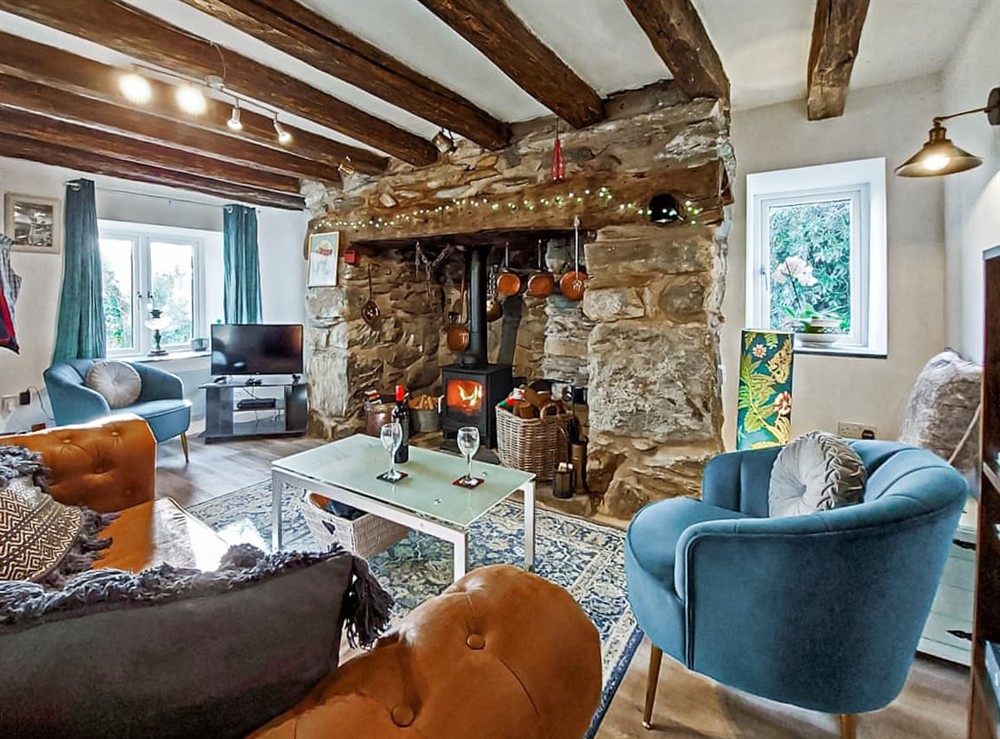 Living room at Cae Tudur in Barmouth, Gwynedd