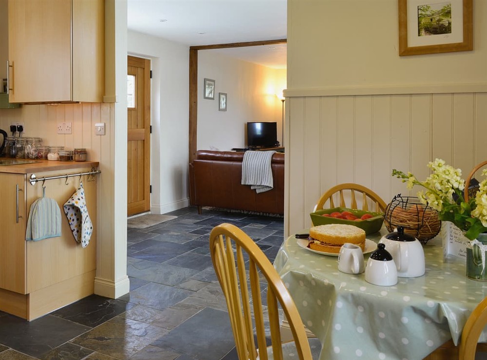 Kitchen/diner at Caeley Barn in Penybont, near Llandrindod Wells, Powys