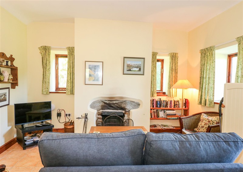 This is the living room at Caen Y Coed Barn, Penrhyndeudraeth