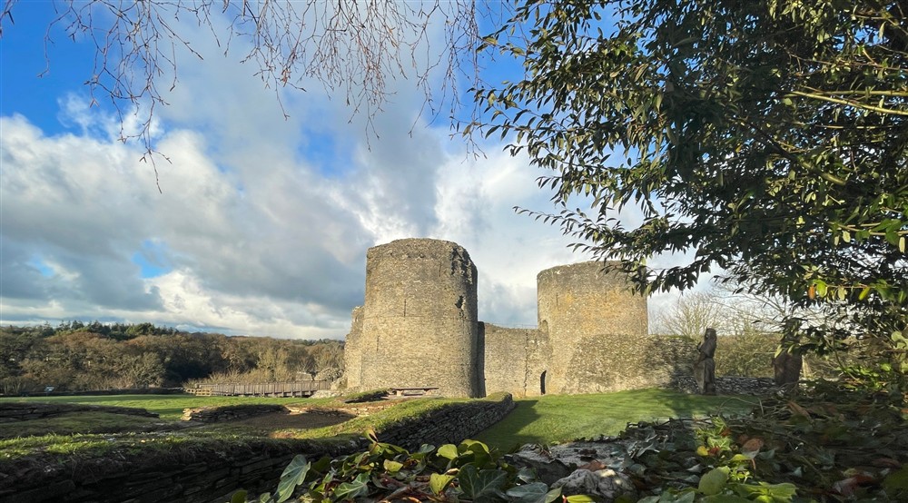 Exterior of grounds on a winters day at Caerllan in Llandysul, Ceredigion