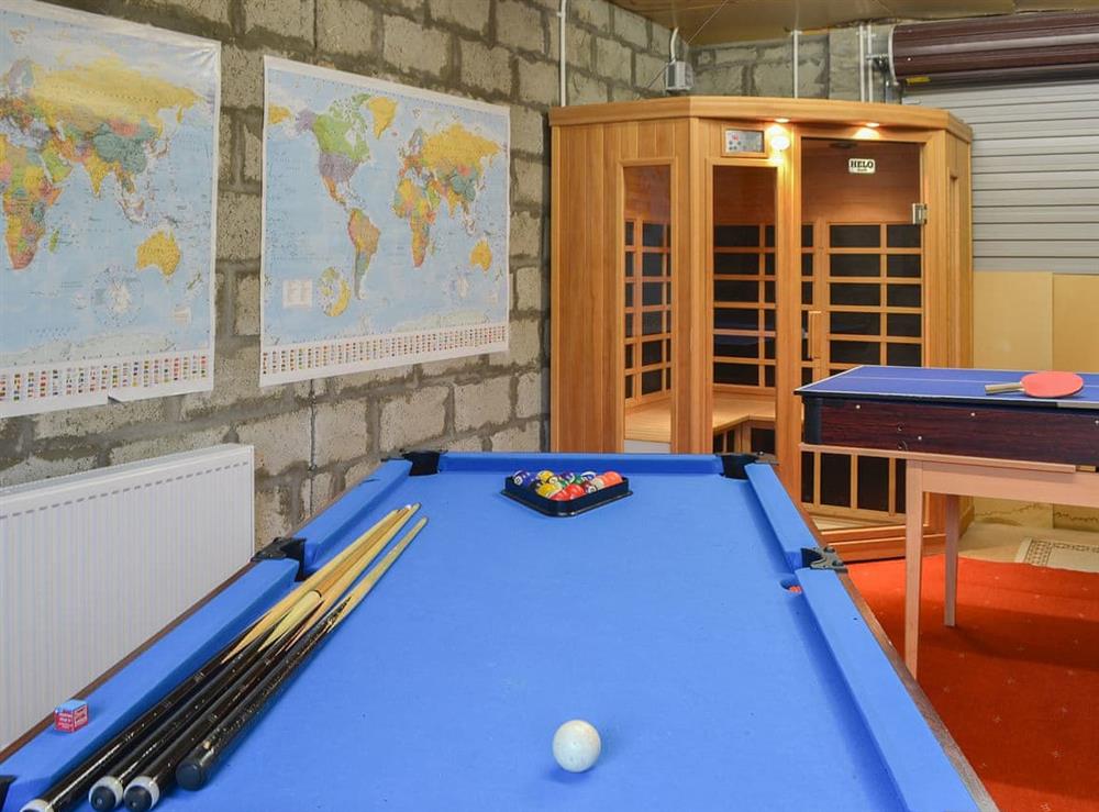 Games room with sauna at Cairn View in Aviemore, Inverness-Shire