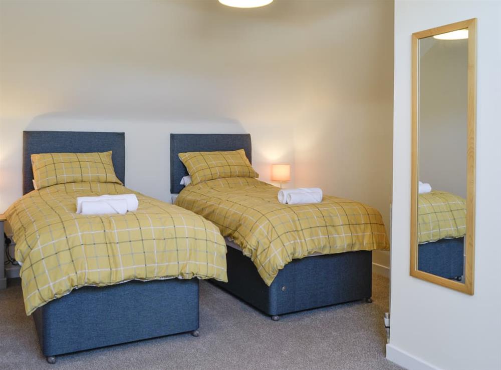 Twin bedroom at Cairncroft Cottage in Stranraer, Wigtownshire