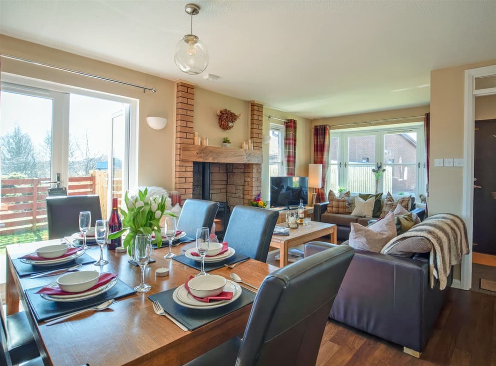 Living room/dining room at Cairngorm View in Aviemore, Inverness-Shire