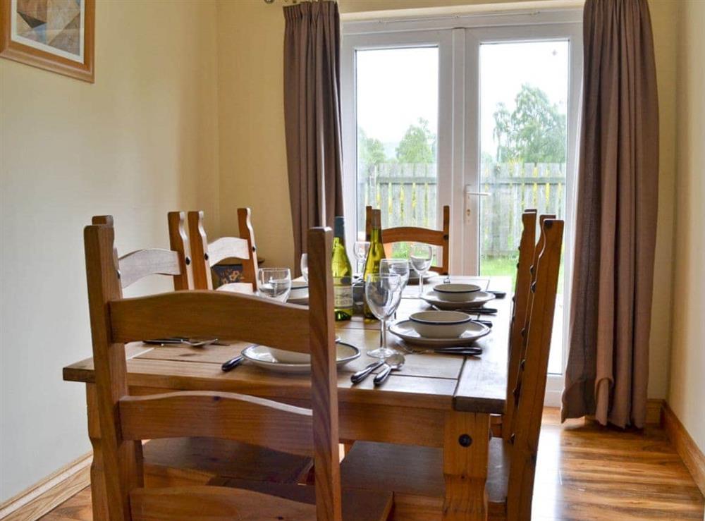 Dining area at Cairnie View in Aviemore, Inverness-Shire