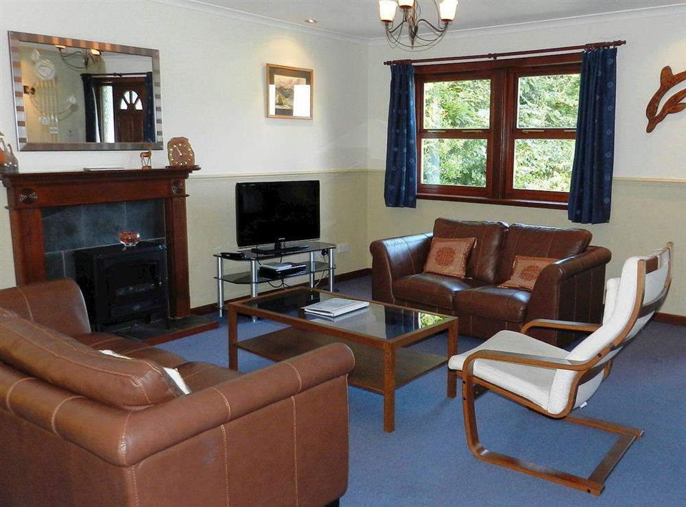 Living room at Cairnsaigh in Whiting Bay, Isle of Arran, Scotland
