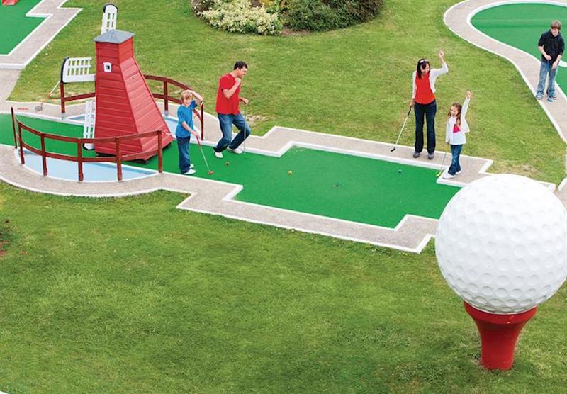 Crazy golf at Caister on Sea Holiday Park in Caister, Norfolk