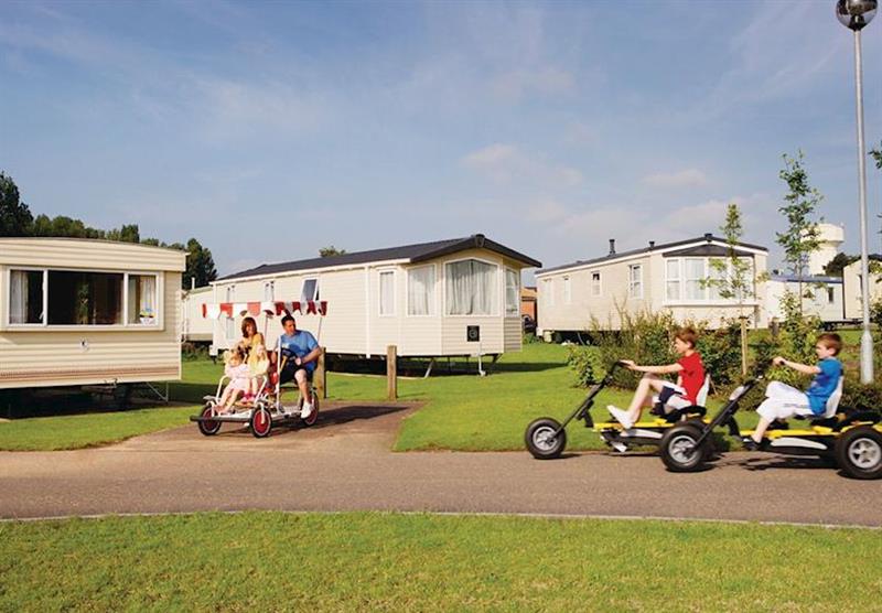 The park setting at Caister on Sea Holiday Park in Caister, Norfolk