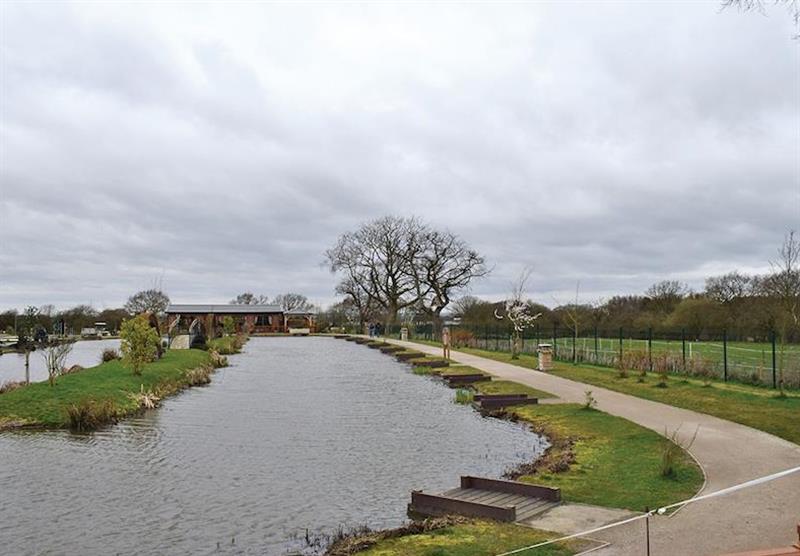 The fishing lake at Caistor Lakes Lodges in Caistor, Market Rasen
