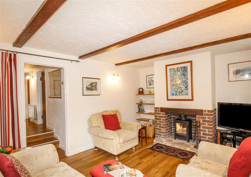 The living area at Cajun Cottage, West Lulworth